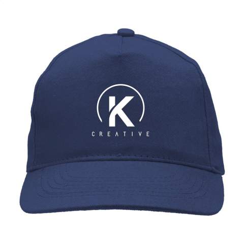 Casquette baseball dans une qualité extra lourde en 100 % coton peigné avec visière préformée et fermeture par clip métallique réglable à l'arrière.