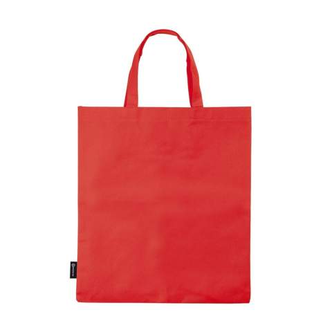 Farbige Non-Woven Tragetasche mit kurzen Griffen. Große Druckfläche.