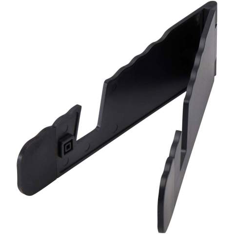 La tablette pliable avec socle de téléphone Buna est fabriquée à partir de plastique recyclé pour un choix davantage responsable. D’un design épuré, elle se glisse facilement dans n’importe quelle poche et est parfaite pour les voyages.
