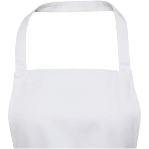 The Shara apron is made of 240 g/m2 70% recycled cotton and 30% recycled polyester making it thick and sturdy, and comfortable to wear. It features 2 adjacent pockets (each 22 x 20 cm), and a 1 metre tie-back closure. The apron incorporates Cyclo® recycled fibres where they use pre-sorted waste that determines the colour of the yarn. These fibres do not only reduce the demand for virgin resources but also exhibit a commitment to a circular life, embodying the essence of reducing waste and promoting a closed-loop system. Each apron also comes with an Aware™ tracer. This innovative feature allows users to trace the origins and journey of their item through a QR code, enhancing transparency in the supply chain and fostering a stronger connection between the product and its production process.