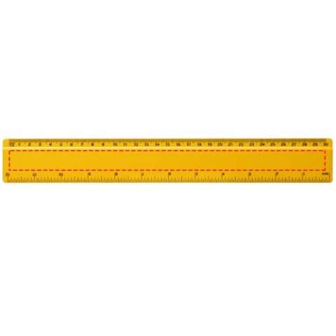 Solid plastic ruler, with markings available in both inches and centimetres. Please note, the ruler markings are printed along with artwork, plain stock rulers will not carry markings.