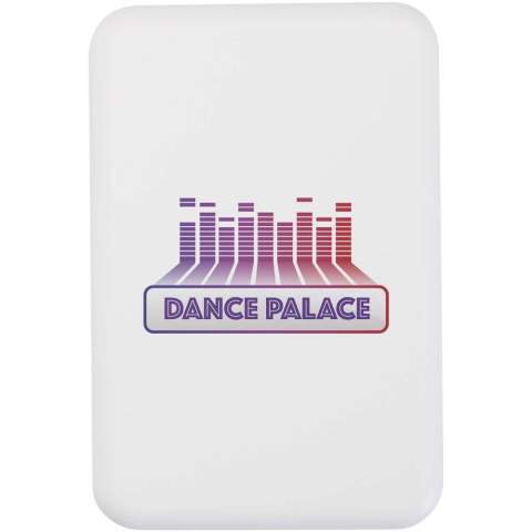 Charge smarter and faster with the compact Acrab 5000 mAh power bank, made from recycled plastic. Enjoy up to 15W magnetic wireless charging for compatible smartphones, including iPhone 12 and newer. For other wireless charging-enabled devices without magnetic function, a metal ring sticker is included for secure alignment. The power bank also supports 20W wired Type-C fast charging, and the ability to charge two devices at once (wireless and wired), making it perfect for staying powered up on the go. A LED indicator keeps you updated on the charging/battery status.