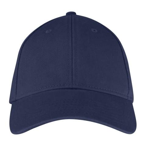 Cap in twill katoen met vintage look. Gebogen klep en 6 panelen. Aanpasbaar met metalen gesp aan de achterzijde.