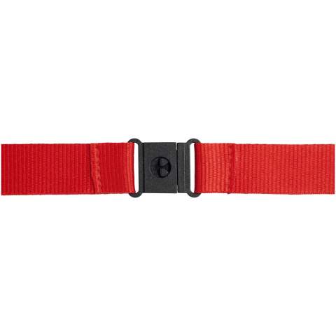 The Yogi lanyard is a good choice for various events and employee badges. This strong polyester lanyard with a practical detachable buckle is also great for attaching ID cards and keys. For extra safety measures the breakaway closure is released when force is applied. The Yogi lanyard is available in several colours.