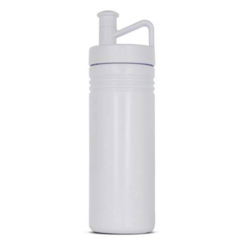 Toppoint design water bottle with ergonomic cap. Made in Europe. 100% Leak-proof, made of high-quality soft-squeeze materials for an easy squeeze. The sports bottle can be printed all over in full-colour. Completely taste and smell neutral, BPA-free and 100% recyclable.