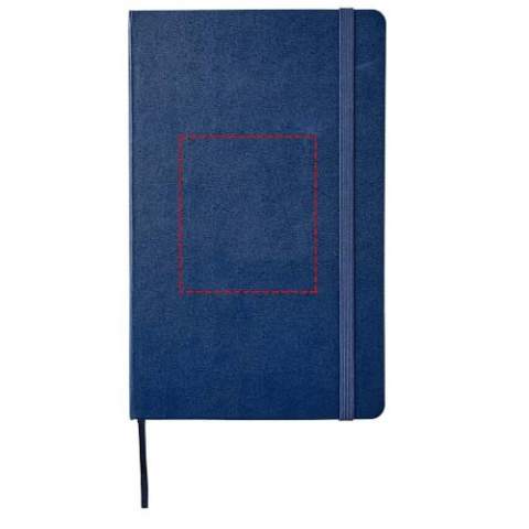Classic Moleskine large hard cover notebook in bestselling black, plus a range of stylish vibrant colours. Features rounded corners, elasticated closure and ribbon book marker. Expandable pocket in cardboard and cloth to inside back cover. Contains 240 ivory-coloured squared pages.