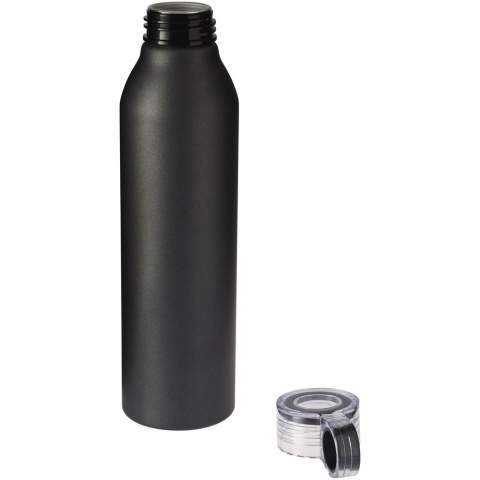 Good looking and lightweight, that's the Grom 650 ml aluminium water bottle in a nutshell. The clear screw-on lid is spill-resistant and has a loop with a colour-pop feature, ensuring easy carrying. The matte, metallic finish gives the bottle a stylish appearance. Whatever there is to celebrate, the Grom bottle will surely please every recipient.