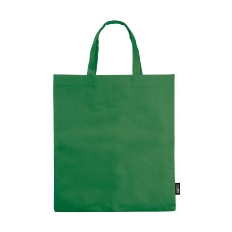 Farbige Non-Woven Tragetasche mit kurzen Griffen. Große Druckfläche.