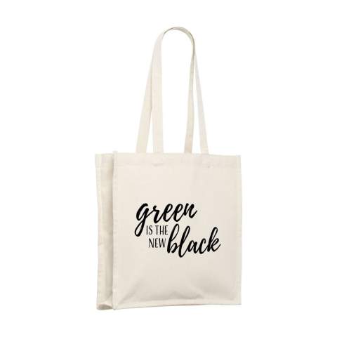 Sac shopping avec longues anses tissé en 100% toile extra lourde de grande qualité (270 g/m²). Capacité env. 14 litres.