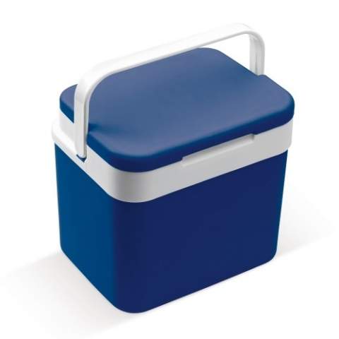 Classic lightweight and compact cool box with carry handle. Ideal to keep your food and or drinks cool when going to the beach or camping.