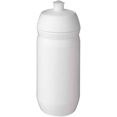 Bouteille de sport à paroi unique avec bouchon à visser à rabat. Fabriquée en plastique MDPE flexible, cette bouteille compressible est parfaite pour les environnements sportifs. Capacité de 500 ml. Fabriqué au Royaume-Uni. Sans BPA. Conforme à la norme EN12875-1. Lavable au lave-vaisselle.