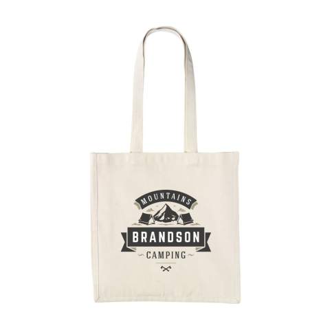 Sac shopping avec longues anses tissé en 100% toile extra lourde de grande qualité (270 g/m²). Capacité env. 14 litres.