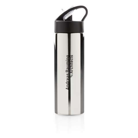 Sport is the sustainable drinking bottle with capacity of 500ml. Instead of using a plastic bottle, use and re-use this stainless steel sports bottle with practical straw to quench your thirst. Registered design®