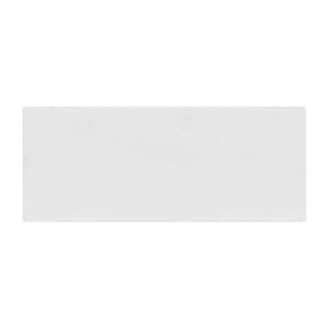 Aimant de forme rectangulaire. Qualité : 6,0 N. Existe en noir ou en blanc. Marquage sur la 1ere face en digital (quadri) ou tampographie. Tous nos produits sont testés et certifiés, et répondent  aux normes sociales. 