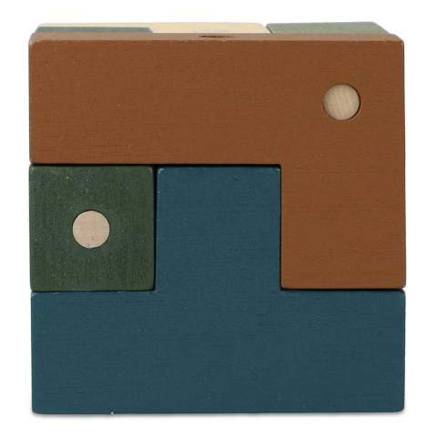 Découvrez le jeu de cube en bois InSideOut ! Ce jeu de réflexion intelligent commence par l'enlèvement de la goupille lâche au milieu, après quoi le cube peut être démonté en plusieurs grandes pièces. Mais attention, les goupilles en bois font de l'assemblage un casse-tête difficile. Avez-vous reconstitué le cube ? Vous disposez alors non seulement d'un bel objet décoratif, mais aussi d'un jeu prêt à relever le prochain défi. Le jeu de cube InSideOut s'adresse aux jeunes et aux moins jeunes et permet de s'amuser tout en faisant travailler ses méninges. Lancez un défi à votre famille et à vos amis : qui est le plus rapide à reconstituer le cube ? Pour une touche personnelle, un logo peut même être imprimé sur l'une des pièces. Un cadeau idéal ou un objet qui attire l'attention à la maison ou au bureau !
