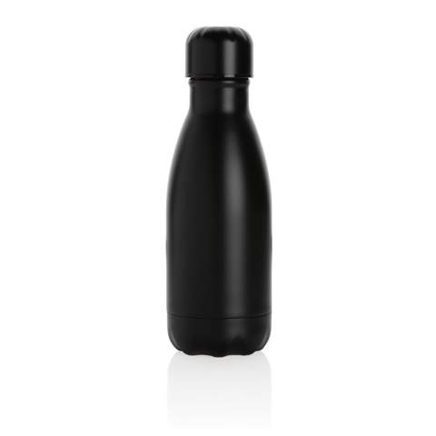 Steigern Sie Ihre tägliche Wasseraufnahme mit dieser einfarbigen, vakuumisolierten Edelstahlflasche. Die Flasche hält gekühlte Getränke bis zu 15 Stunden kalt und heiße Getränke bis zu 5 Stunden warm. Da sie in die in die meisten Getränkehalter passt, hält diese schlanke Wasserflasche Sie auch unterwegs mit Ihrem Getränk versorgt; wo immer Sie sind. Aufgrund der Größe auch perfekt für Kinder geeignet oder um sie in Ihrer Tasche zu verstauen. Inhalt: 260. Nur Handwäsche.<br /><br />HoursHot: 5<br />HoursCold: 15