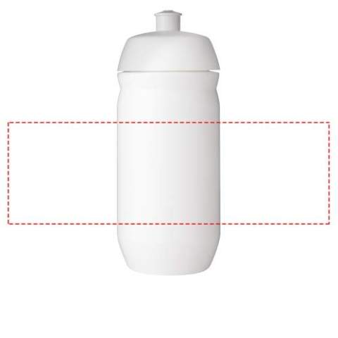 Bouteille de sport à paroi unique avec bouchon à visser à rabat. Fabriquée en plastique MDPE flexible, cette bouteille compressible est parfaite pour les environnements sportifs. Capacité de 500 ml. Fabriqué au Royaume-Uni. Sans BPA. Conforme à la norme EN12875-1. Lavable au lave-vaisselle.