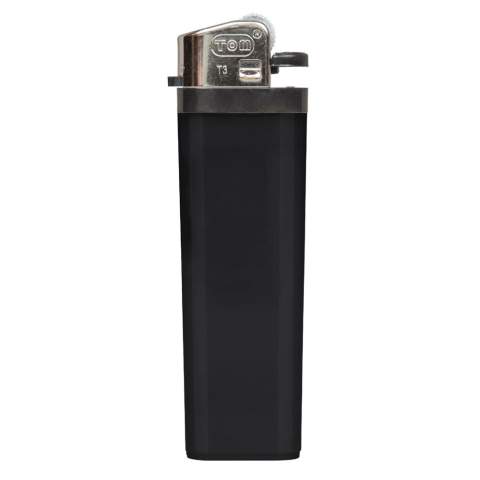 Briquet jetable. Flamme réglable avec sécurité enfants. Possibilité de marquage en digital (quadri) ou en sérigraphie (4 couleurs pantones). Avec le marquage digital, le prix reste le même peu importe le nombre de couleurs de marquage. Tous nos produits sont testés et certifiés, et répondent  aux normes sociales. 