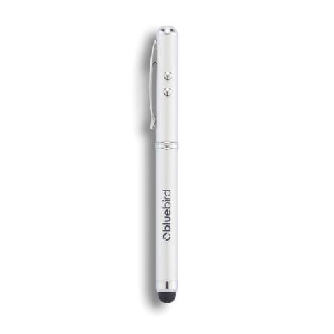 Stylo en laiton avec fonction stylet, pointeur laser et torche. Le tout en 1 pour vous assister dans toute présentation.