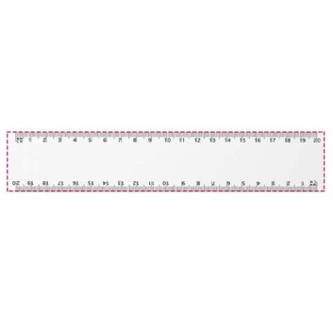 Flexible lightweight  ruler made from 450g/m2 synthetic paper with markings available in both inches and centimetres. Please note, the ruler markings are printed along with artwork, plain stock rulers will not carry markings.