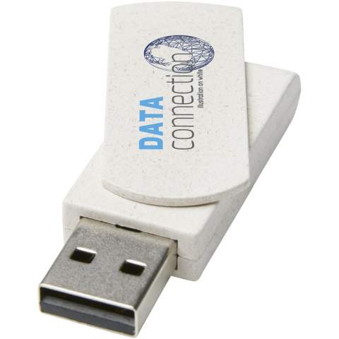 Rotate 4 GB Weizenstroh USB-Stick, mit dem Sie Daten auf einen kompatiblen PC oder ein MacBook übertragen können. Das Gehäuse besteht aus 50 % Weizenstroh und 50 % ABS-Kunststoff. USB 2.0 mit einer Schreibgeschwindigkeit von 2 MB/s und einer Lesegeschwindigkeit von 5 MB/s.