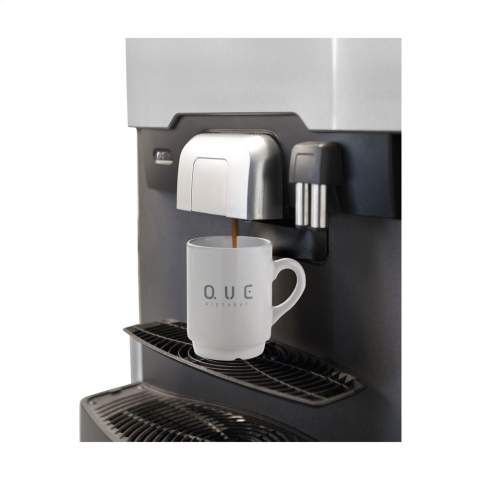 Stackable mug made of high-quality ceramic.  Capacity 185 ml. Dishwasher safe. The imprint is dishwasher tested and certified: EN 12875-2.