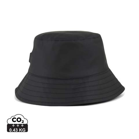 Sleek bucket hat in a clean design, perfect for casual days or relaxed business settings. A versatile accessory that compliments any style, this hat not only offers protection against occasional light rain but also ensures a comfortable fit. With a 58cm circumference, it's designed as a one-size-fits-all. The bucket is made from recycled PET with the AWARE™ tracer, validating the genuine use of recycled materials. 2% of the proceeds of each product sold will be donated to Water.org.