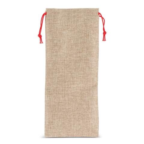 Présentez votre bouteille préférée avec style grâce à cette élégante pochette de style jute. Durable et réutilisable, c'est le moyen idéal d'offrir des bouteilles de vin ou d'alcool tout en ajoutant une touche de charme rustique.