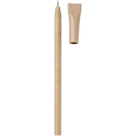 Recycled paper ballpoint pen with cap. Writing length +/- 700 m. Recycled paper colour may vary.