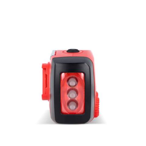 The SafeSound Emergency Radio is a compact, portable all-in-one device: radio, flashlight, and power bank. It charges via solar power, hand crank, or the included USB-C cable. Listen to AM and FM stations, recharge your phone with 1800 mAh capacity, or rely on the built-in flashlight. With 15 hours of battery life, it's the perfect companion for emergencies or travel.
