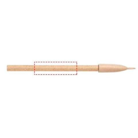 Recycled paper ballpoint pen with cap. Writing length +/- 700 m. Recycled paper colour may vary.