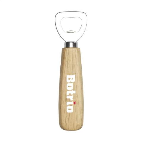 Ouvre-bouteille avec manche en bois de hêtre. Conçu pour être facile à utiliser.