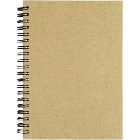 Notitieboek met omslag en 60 pagina's van 70 gram gelineerd gerecycled papier.