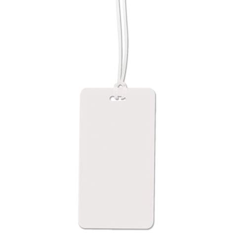 Etiquette pour bagage en PVC. À l'intérieur de l'étiquette se trouve une carte amovible sur laquelle vous pouvez inscrire vos coordonnées.