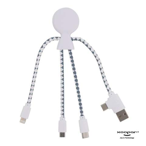 Mr. Bio ist ein Multiladekabel mit einem dualen USB- und USB-C-Eingang und drei verschiedenen Anschlüssen zum umweltfreundlichen Laden Ihrer Geräte! Mr. Bio ist aus recyceltem Kunststoff und DuPont Tyvek-Kabeln hergestellt. Der Gesamtanteil an recyceltem Material beträgt 61 %, bezogen auf das Gewicht des Artikels. Das Kabel ist in einem nachhaltigen, FSC-zertifizierten Papierumschlag verpackt. Die Produkte von Xoopar können in Frankreich und Spanien nicht verkauft werden.