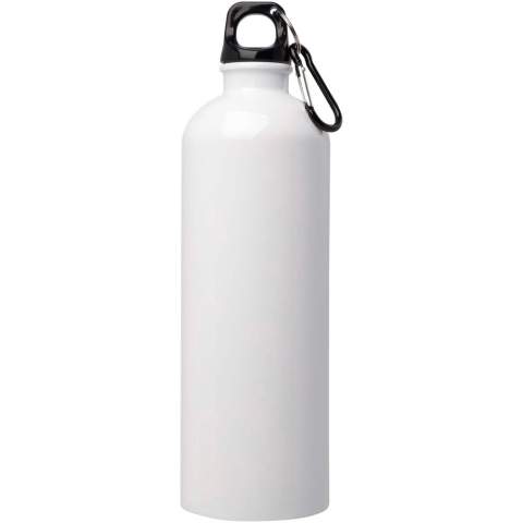 Blijf altijd gehydrateerd met deze duurzame maar lichtgewicht 750 ml waterfles van RCS-gecertificeerd gerecycled roestvrij staal. Het is de perfecte metgezel voor sport, daguitstapjes of voor gebruik op kantoor. De enkelwandige Oregon-fles heeft een draaideksel en biedt voldoende ruimte om elk soort logo toe te voegen. Klem de bevestigde karabijnhaak (niet geschikt om mee te klimmen) stevig vast aan een tas om deze niet te verliezen.