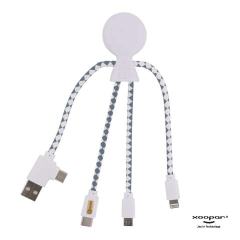 Mr. Bio ist ein Multiladekabel mit einem dualen USB- und USB-C-Eingang und drei verschiedenen Anschlüssen zum umweltfreundlichen Laden Ihrer Geräte! Mr. Bio ist aus recyceltem Kunststoff und DuPont Tyvek-Kabeln hergestellt. Der Gesamtanteil an recyceltem Material beträgt 61 %, bezogen auf das Gewicht des Artikels. Das Kabel ist in einem nachhaltigen, FSC-zertifizierten Papierumschlag verpackt. Die Produkte von Xoopar können in Frankreich und Spanien nicht verkauft werden.