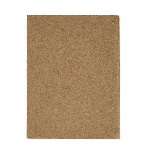 Ce livret durable, fabriqué à partir de papier artisanal, contient deux formats de notes autocollantes : 50 feuilles de 75 x 49 mm et 125 feuilles de 49 x 14 mm (25 feuilles de chaque en cinq couleurs). Il s'agit d'un accessoire pratique pour organiser les pensées et les rappels.