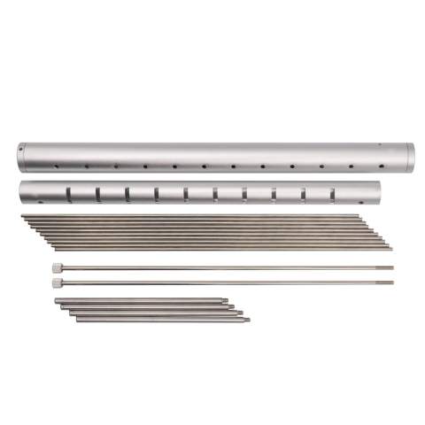 Lichtgewicht draagbare barbecue in een buis, eenvoudig weg te stoppen in een rugzak voor een meerdaagse hike of voor een picknick in het park. Alle onderdelen passen in een buis en de barbecue kan zonder gereedschap opgezet worden. Wordt geleverd in een geschenkverpakking met handleiding.