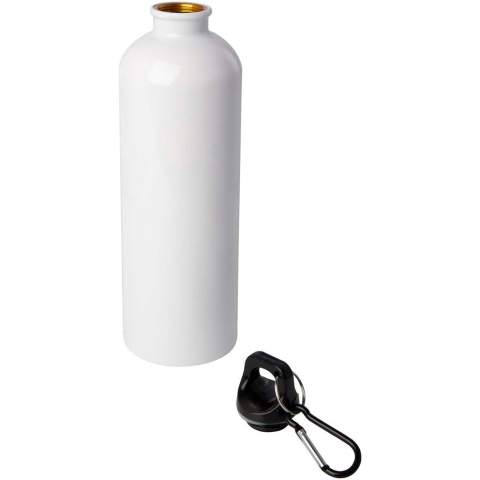 Blijf altijd gehydrateerd met deze duurzame maar lichtgewicht 750 ml waterfles van RCS-gecertificeerd gerecycled roestvrij staal. Het is de perfecte metgezel voor sport, daguitstapjes of voor gebruik op kantoor. De enkelwandige Oregon-fles heeft een draaideksel en biedt voldoende ruimte om elk soort logo toe te voegen. Klem de bevestigde karabijnhaak (niet geschikt om mee te klimmen) stevig vast aan een tas om deze niet te verliezen.