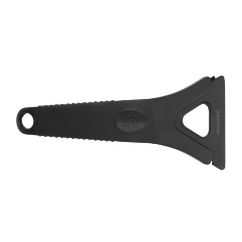 3-in-1 ice scraper made with RCS (Recycled Claim Standard) certified recycled ABS/HIPS/TPU. Total recycled content: 98% based on total item weight. RCS certification ensures a completely certified supply chain of the recycled materials.  Ice scraper with adjustable head for 3 functions: ice scraping, snow removal and wiping water. Easy to adjust to the situation.