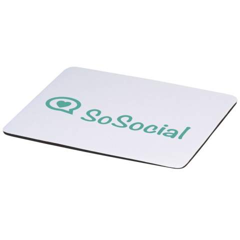 Mouse pad with anti-bacterial additive and a 5 mm Polymerized Styrene Butadiene Rubber (SBR) anti-slip base, keeping the mouse pad in place. The additive is able to effectively reduce the bacterial levels present on the surfaces of the material, with high effectiveness in inhibiting the growth of bacteria and fungi responsible for creating unpleasant smells, staining and degradation of textile and plastic products. Tested according to ISO 20743:2013. 