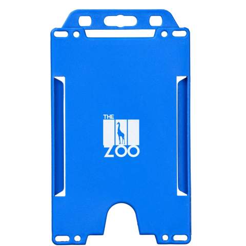 Portrait card holder which is ideal for exhibitions, workplaces, and networking events. Suitable for standard business card and credit card sized passes.