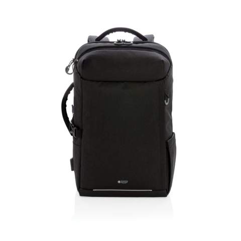 Deze handige reisrugzak is bedoeld voor korte weekendtrips. Het is ontworpen met een gewatteerd 17-inch laptopvak om uw laptop optimaal te beschermen. Deze tasheeft de capaciteit van een trolley zonder het gewicht van de wielen en het handvat, en het gebruik van een rugzak maakt u mobieler, handsfree en vereenvoudigt uw reiservaring. Laat uw wielen thuis en reis gemakkelijk. Inclusief trolleyriem, zijvak voor waterfles en USB A-uitgang. Vak met snelle toegang aan de bovenkant, voorvak met ritssluiting en RFID-beschermde vakken. Met AWARE™-tracer die het echte gebruik van gerecyclede materialen valideert. Elke tas heeft 35,5 0,5L PET-flessen hergebruikt. 2% van de opbrengst van elk verkocht Impact-product wordt gedoneerd aan Water.org.<br /><br />FitsLaptopTabletSizeInches: 17.0<br />PVC free: true