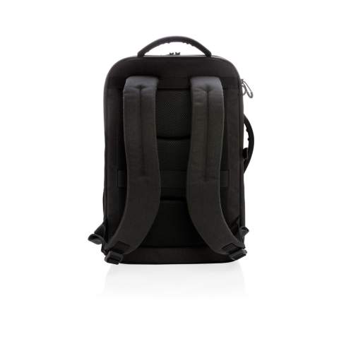 Deze handige reisrugzak is bedoeld voor korte weekendtrips. Het is ontworpen met een gewatteerd 17-inch laptopvak om uw laptop optimaal te beschermen. Deze tasheeft de capaciteit van een trolley zonder het gewicht van de wielen en het handvat, en het gebruik van een rugzak maakt u mobieler, handsfree en vereenvoudigt uw reiservaring. Laat uw wielen thuis en reis gemakkelijk. Inclusief trolleyriem, zijvak voor waterfles en USB A-uitgang. Vak met snelle toegang aan de bovenkant, voorvak met ritssluiting en RFID-beschermde vakken. Met AWARE™-tracer die het echte gebruik van gerecyclede materialen valideert. Elke tas heeft 35,5 0,5L PET-flessen hergebruikt. 2% van de opbrengst van elk verkocht Impact-product wordt gedoneerd aan Water.org.<br /><br />FitsLaptopTabletSizeInches: 17.0<br />PVC free: true
