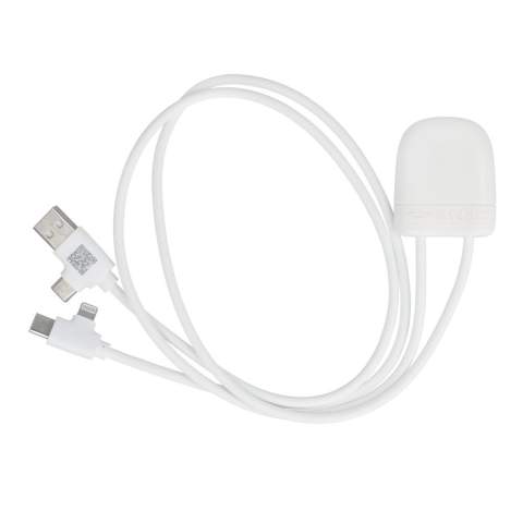 Deze innovatieve oplaadkabel van 1 meter heeft een ingebouwde Apple Find My-tracker, zodat je je spullen gemakkelijk kunt terugvinden met iOS-apparaten. Hij heeft dubbele poorten voor invoer (USB-A en Type-C) en uitvoer (Lightning en Type-C), waardoor hij veelzijdig is voor verschillende apparaten. De kabel ondersteunt CarPlay en snelladen tot 60 W, waardoor je je gadgets betrouwbaar en snel kunt opladen.  Als je deze kabel in je auto bewaart, kun je je auto gemakkelijk terugvinden, zelfs als hij gestolen is. Deze kabel combineert functionaliteit, gemak en duurzaamheid in één slim ontwerp.