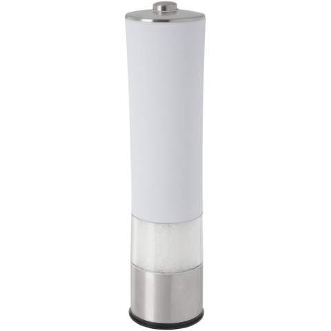 Eten op smaak brengen was nog nooit zo eenvoudig als met deze elektrische molen voor zout of peper. Werkt op 4 AA-batterijen (niet inbegrepen). Peper of zout is niet inbegrepen. 