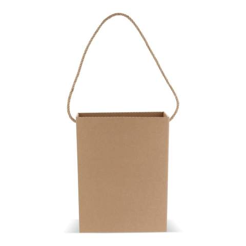 Sac cadeau en carton vertical. Durable, authentique et unique. Avec de lourdes poignées en jute naturel. Fabriqué en Europe.