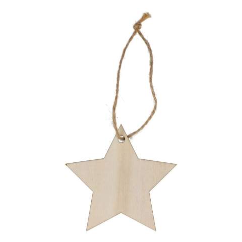 Célébrez la saison avec cette charmante décoration en bois en forme d'étoile. Sa forme classique et son large espace de marquage en font un objet parfait pour la personnalisation, la création d'un souvenir unique pour les fêtes de fin d'année et un cadeau bien pensé. Idéal pour décorer les arbres de Noël, les couronnes ou les expositions festives.