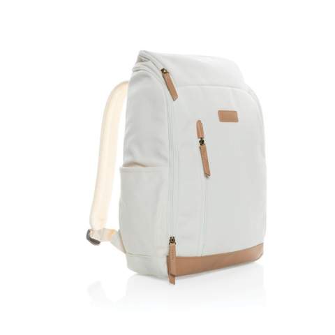 Sac à dos ordinateur en toile composé de 60% coton recyclé et 40% polyester recyclé avec doublure en polyester recyclé 150D. Avec poche frontale verticale profonde et une fermeture à zip qui révèle un intérieur spacieux avec un compartiment pour ordinateur portable 15". Le traceur AWARE™ qui prouve l'utilisation authentique de la toile recyclée. 2% de chaque vente de produit Impact vendu sera versée en don à Water.org.<br /><br />FitsLaptopTabletSizeInches: 15.0<br />PVC free: true
